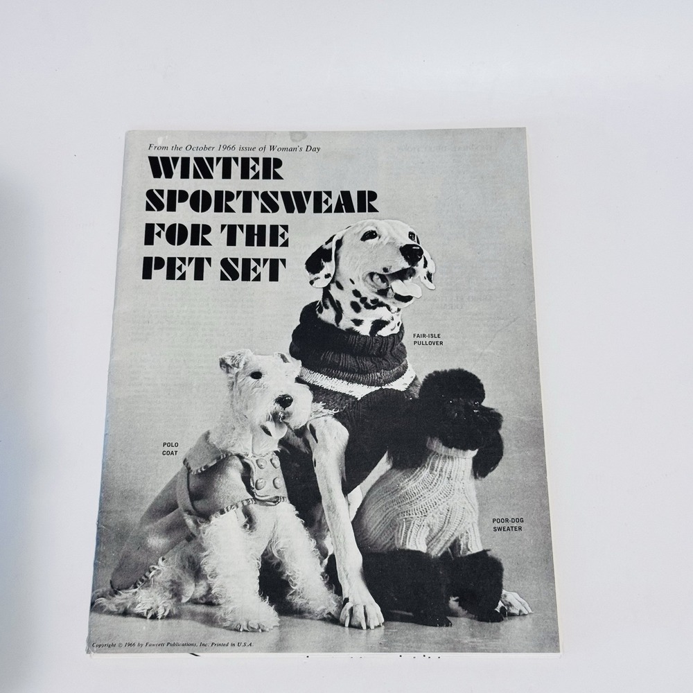 Vintage 1966 Woman's Day Collection Of Winter‎ Coats Uncut Patterns For The Pet